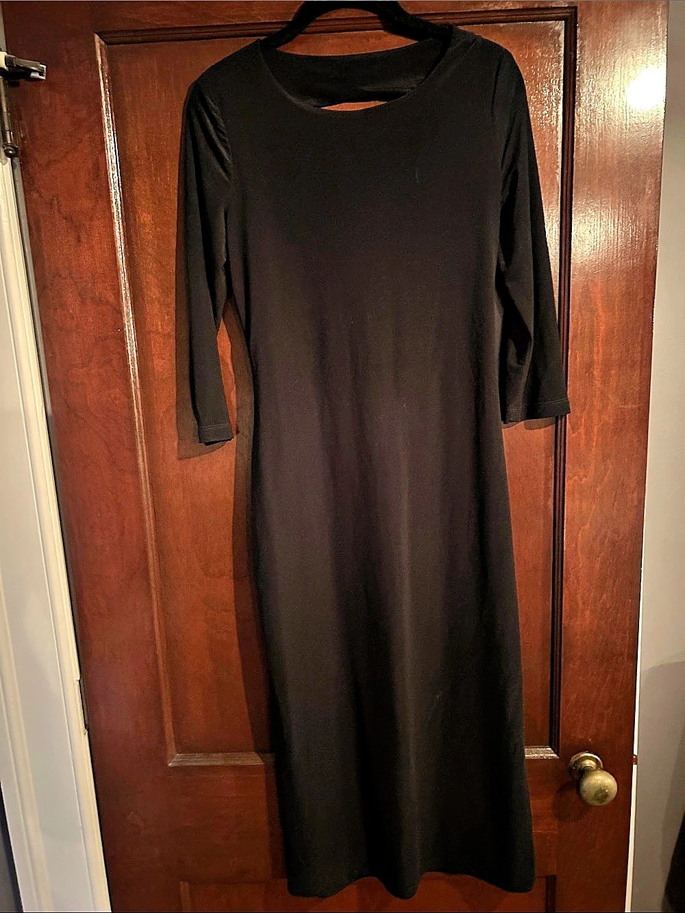 Karen Robertson Black Long Sleeve Maxi Dress Like New